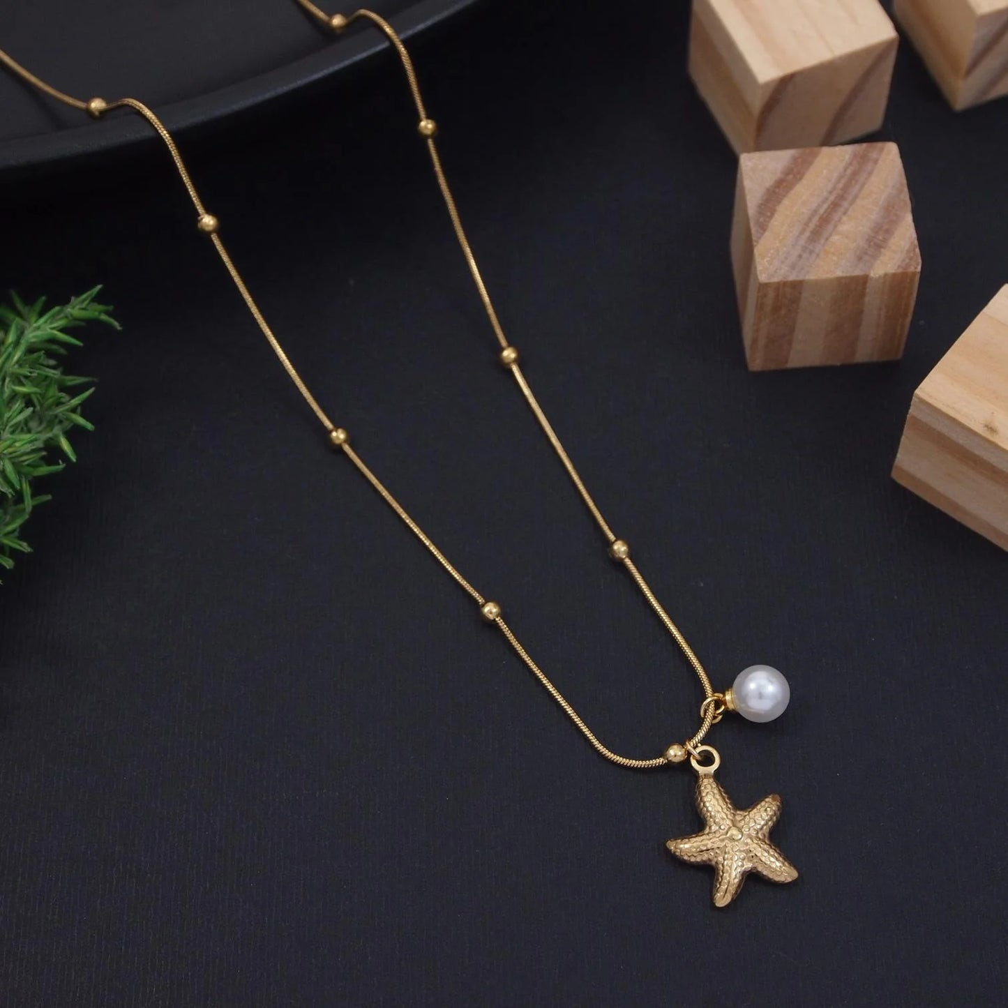 BUY ONE GET ONE FREE Stainless Steel Necklace Glowing Stars