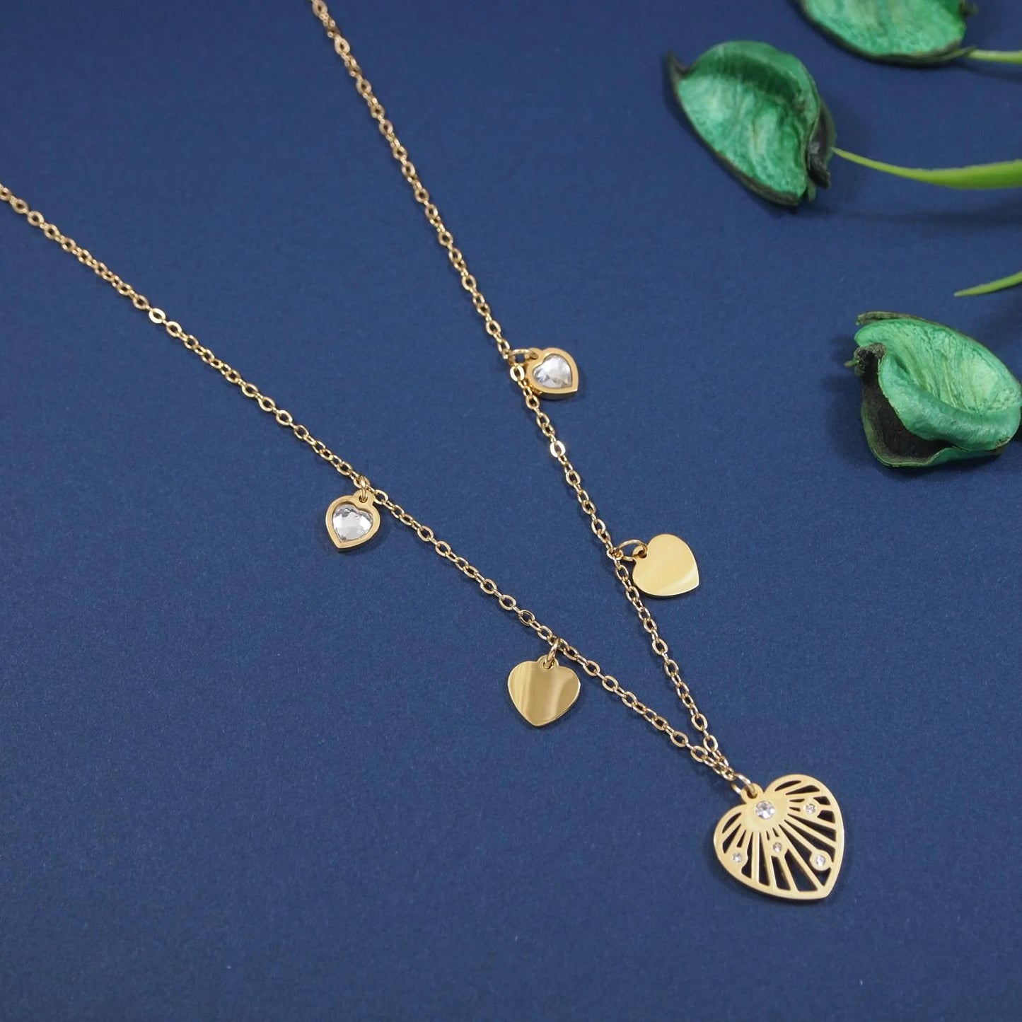 BUY ONE GET ONE FREE Stainless Steel Necklace Cute Hearts