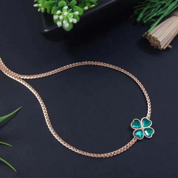 BUY ONE GET ONE FREE Stainless Steel Floral Pendent Necklace