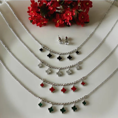 BUY ONE GET ONE FREE Silver/Gold/Rose Gold Plated Choker Necklace Flowers