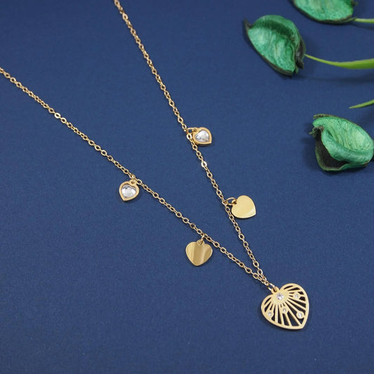 BUY ONE GET ONE FREE Stainless Steel Necklace Cute Hearts