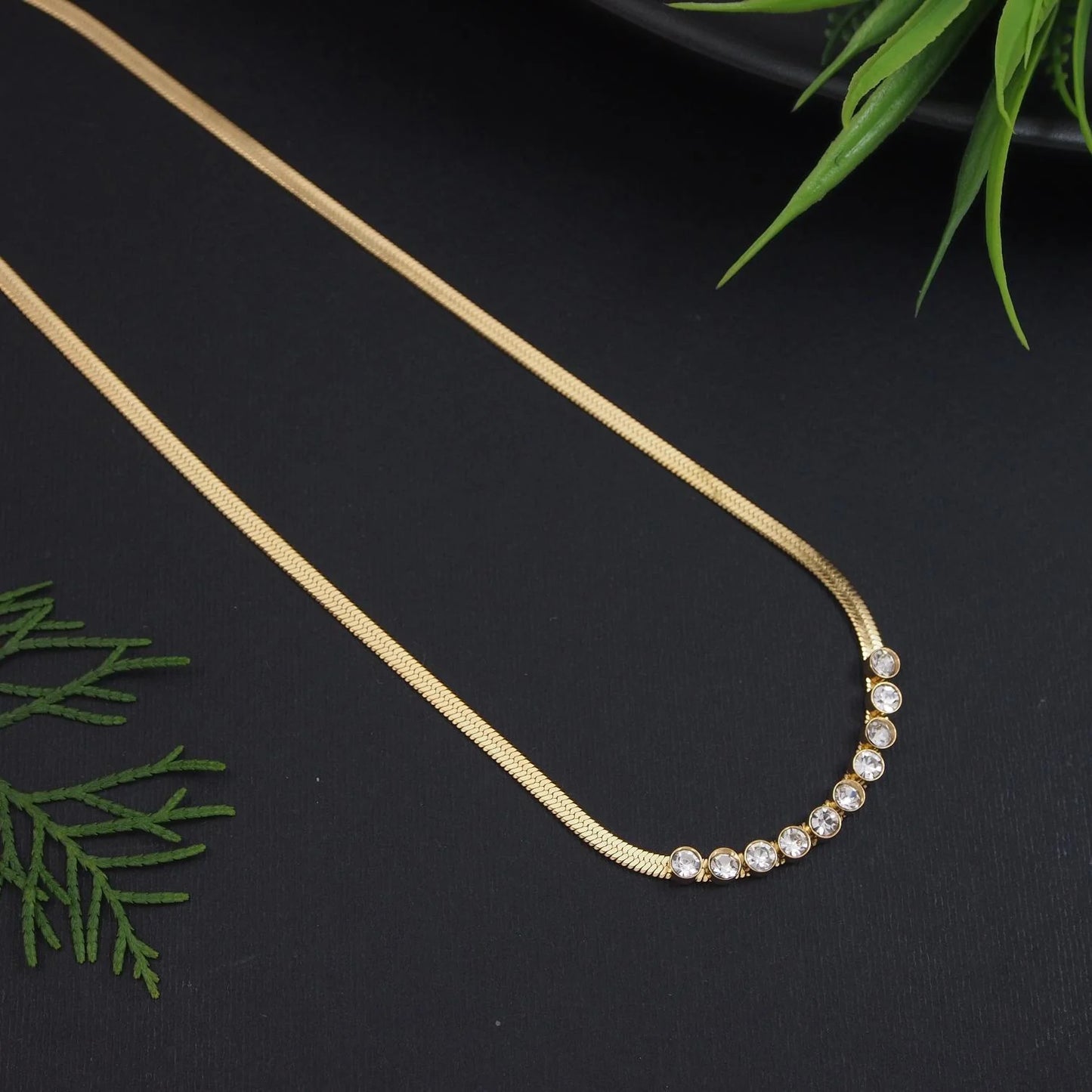 BUY ONE GET ONE FREE Stainless Steel Necklace Sea Stones